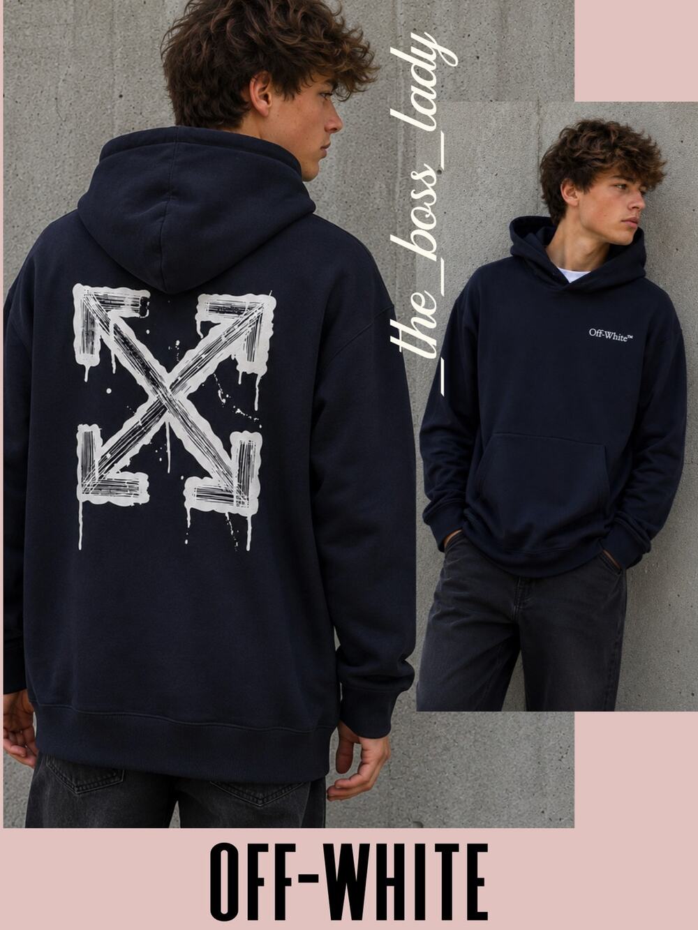 Off-White sweatshirt hoodie pullover casual cozy 100% cotton Kids 16 XL